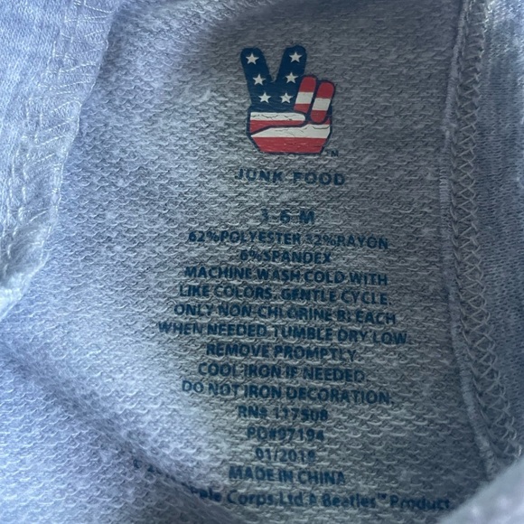 Junk Food 3-6Mo Beatles Romper - Picture 5 of 5